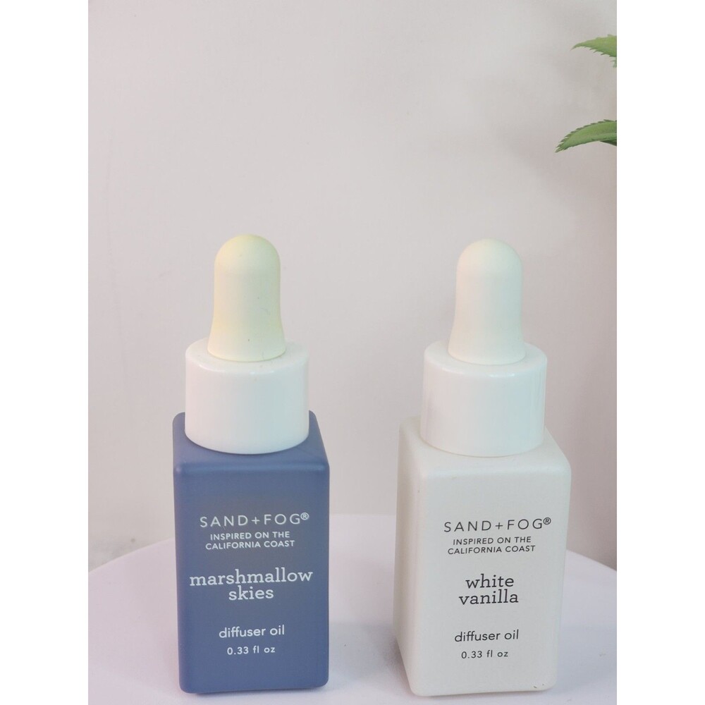 2x Sand + Fog Fragrance Diffuser Oil .33floz Marshmallow Skies & White Vanilla